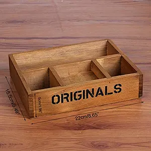 Storage Holder Desktop Wooden Container Storage Box Wooden Case Household Supplies Decorative