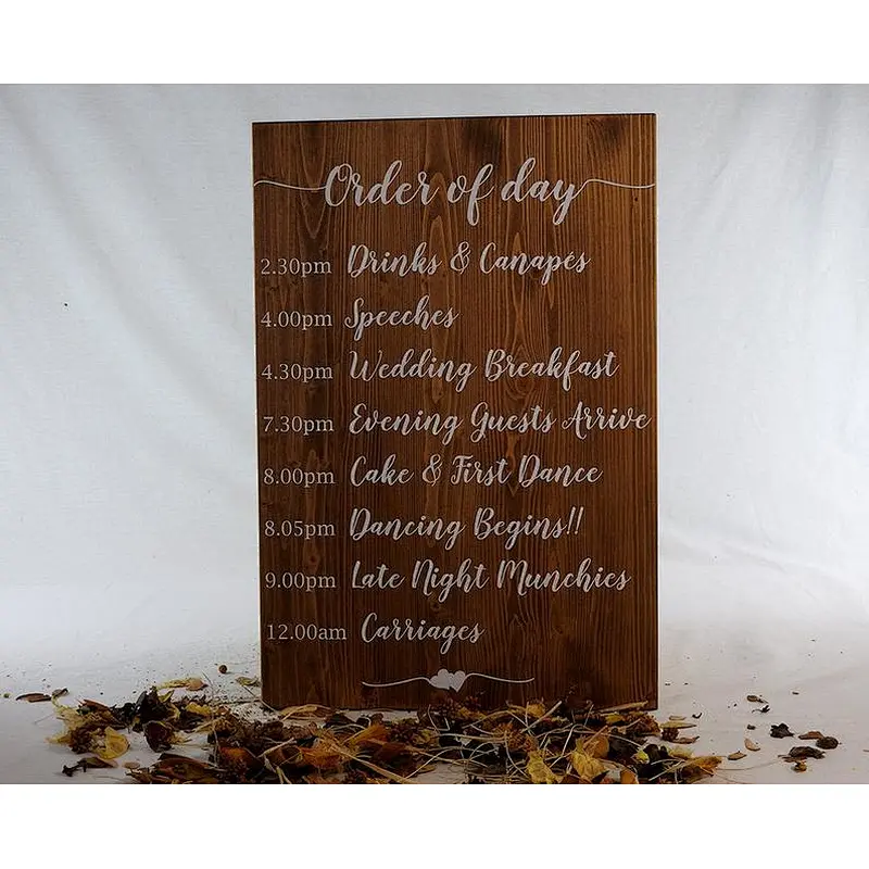 Rustic Wedding Sign Painted On Wood