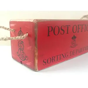 POST OFFICE retro style wooden storage crate for letters