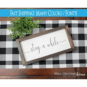 Hot Farmhouse Sign Home Decor Gift Custom Sign Custom Living Room Gallery Wall Signs