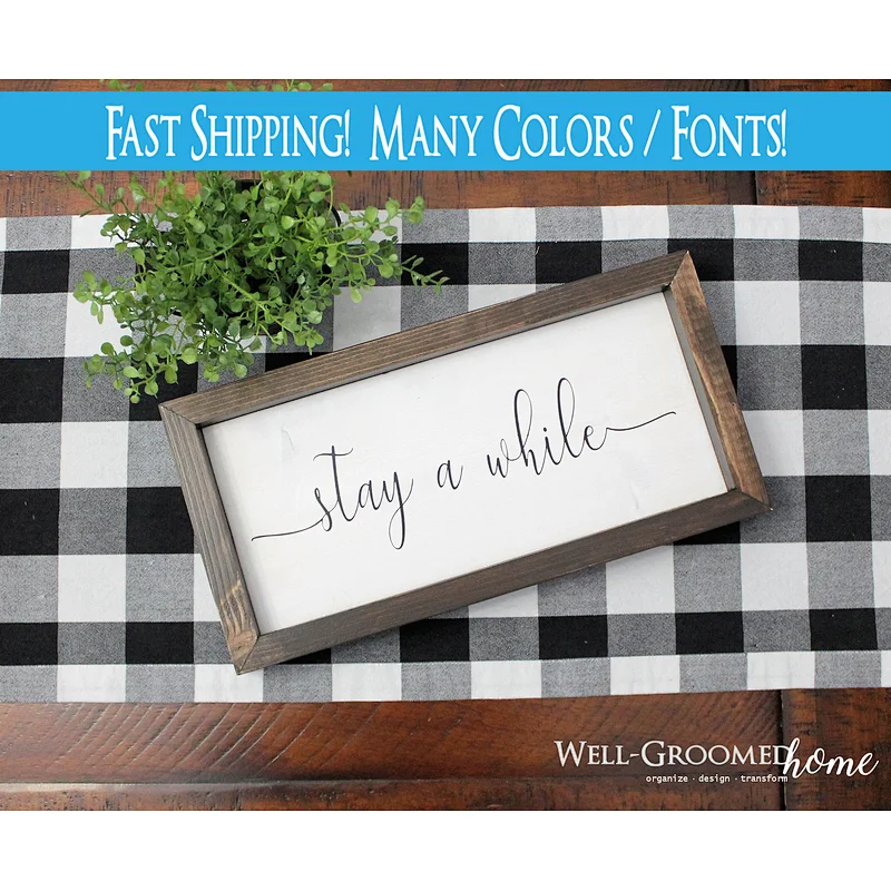 Hot Farmhouse Sign Home Decor Gift Custom Sign Custom Living Room Gallery Wall Signs
