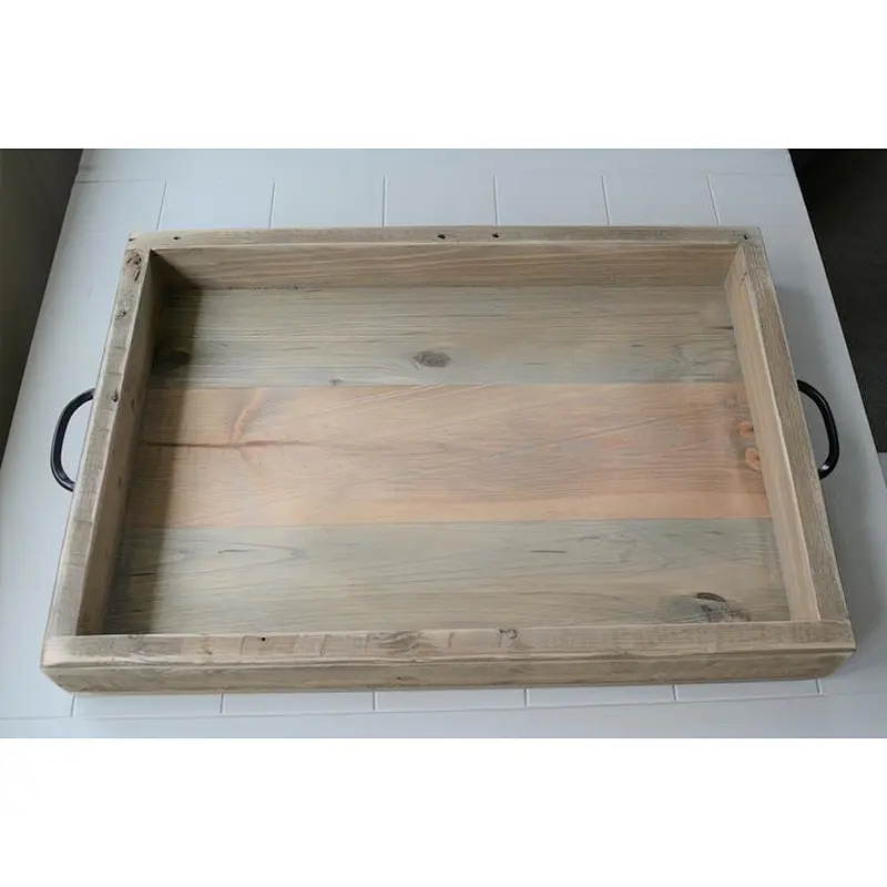 Rustic Wooden Tray with Handles
