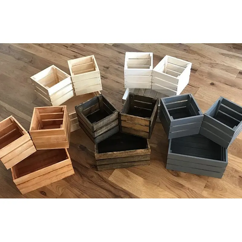 Rustic Pine Wood Crates