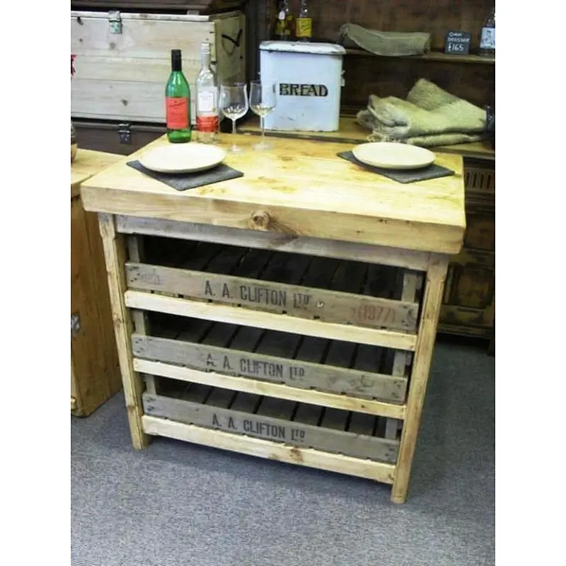 Vintage Antique Rustic Wood Farm Tray Apple Crate Potato Bushel Box & Catchall Valet Tray Wooden Dry Fruit Tray