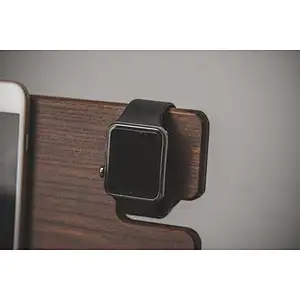 Natural walnut wood phone docking station desk mobile phone holder docking station wood