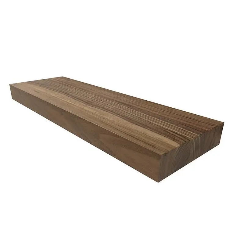 Cheap customized  Walnut Floating Shelf big TV The kitchen storage rustic home decoration  hide   wooden wall shelf