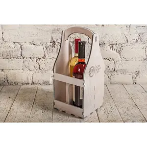 wooden box-Wine Caddy, Personalized wine caddy,   Wine Bottle tote, crate