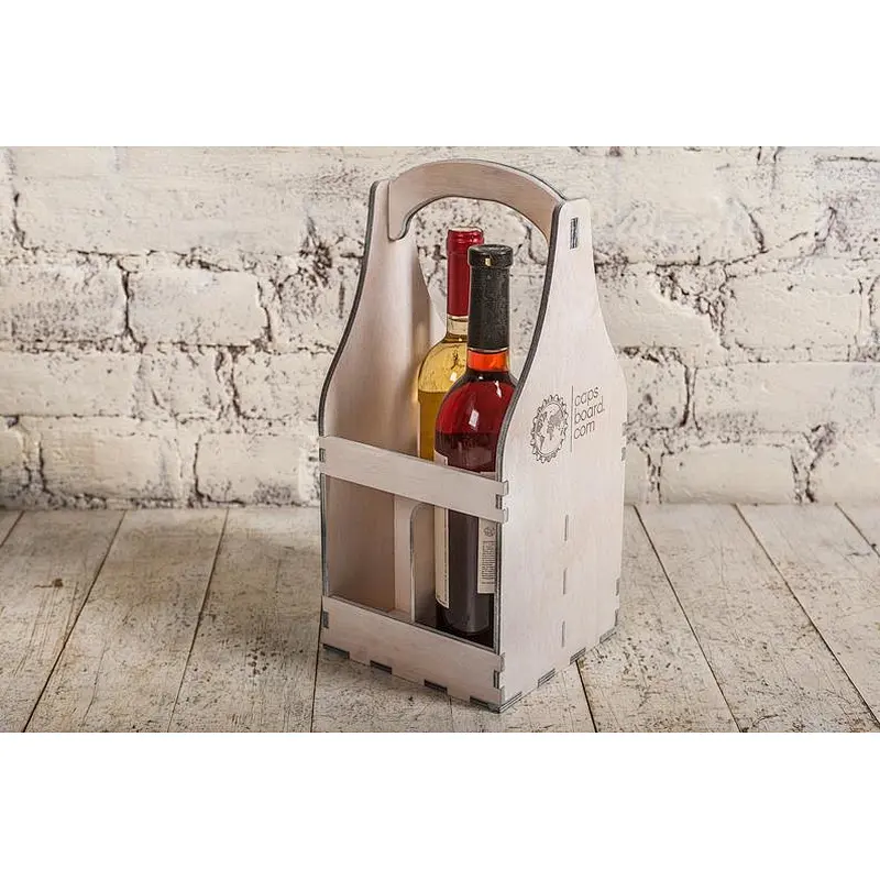 wooden box-Wine Caddy, Personalized wine caddy,   Wine Bottle tote, crate