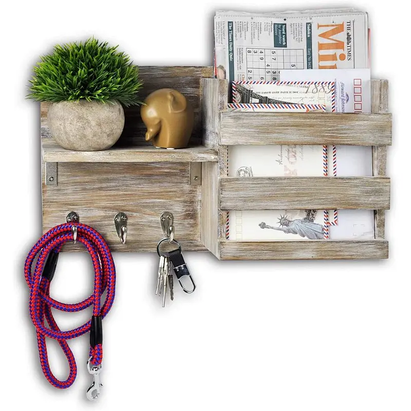 Wooden Wall Mounted Floating Rack Display Shelf Small Things Holder Stand