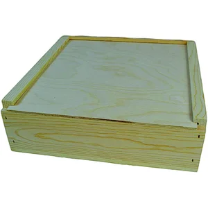 Home Storage Box Natural Wooden Box With Lid Golden Lock Postcard Organizer Handmade Craft Jewelry Case