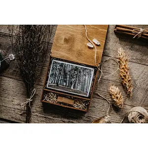 wood print box | 4x6 photo box for photos and USB drive (15x10 cm photo packaging)