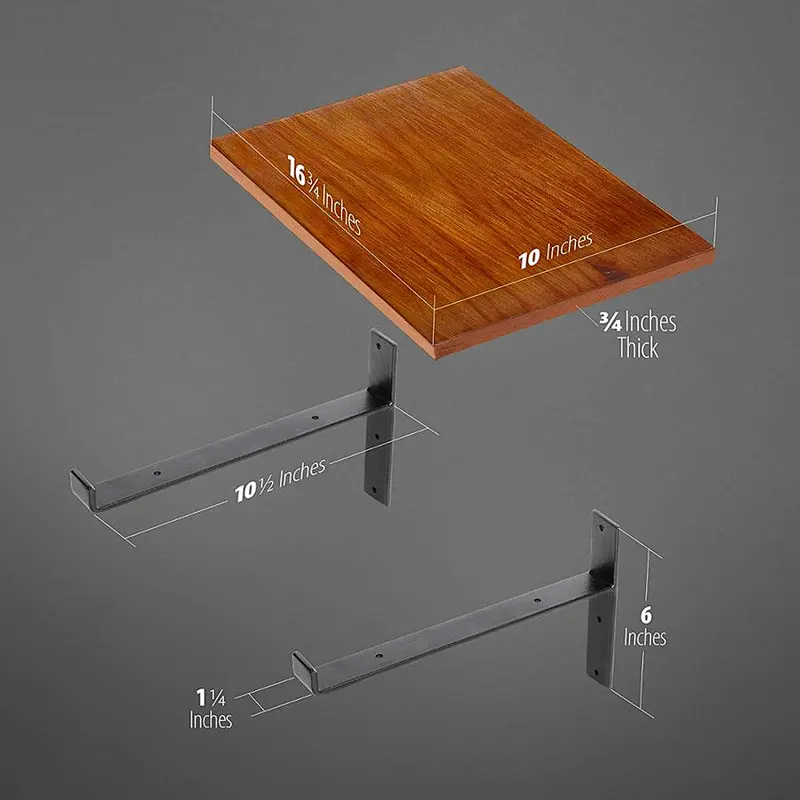 Home Decor Rustic Floating Shelves: Industrial Wall Mounted Shelving, Real Farmhouse Wood Shelf, (Dark Pine) Shelf