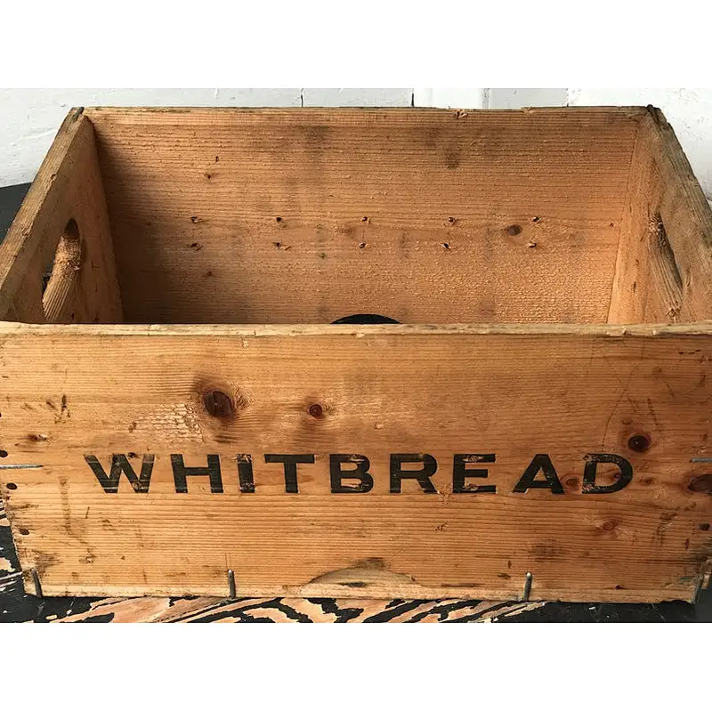 Rustic style aged wooden storage crate