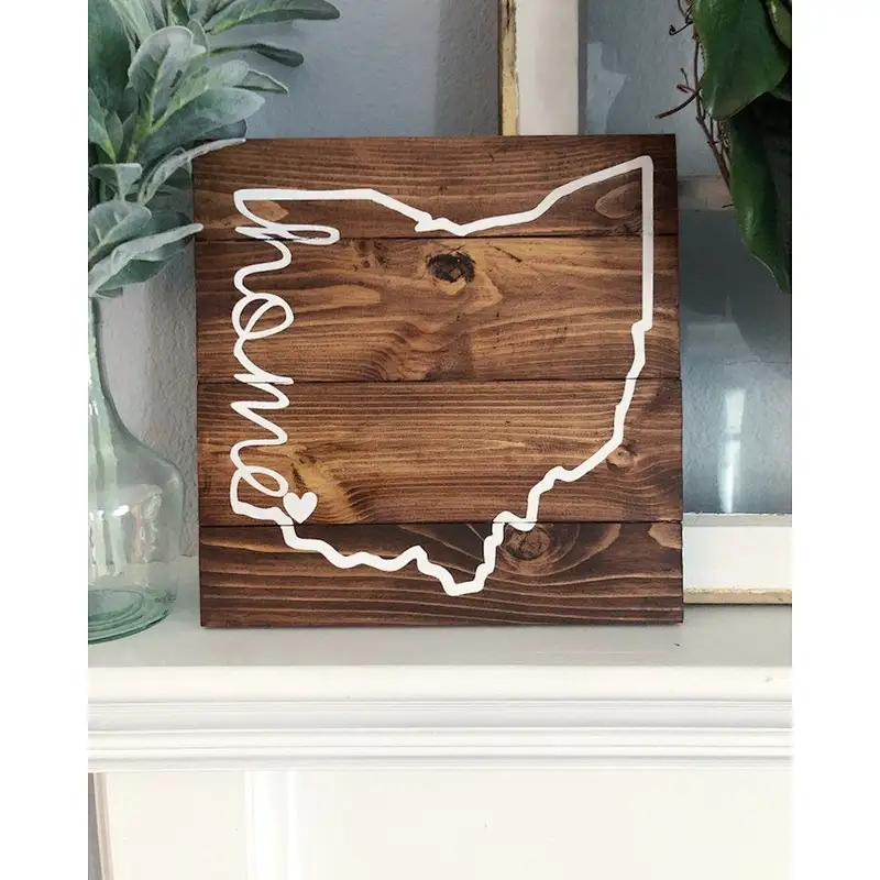 Rustic Custom Blank wood sign unfinished wood sign supplies make your own State Home Sign