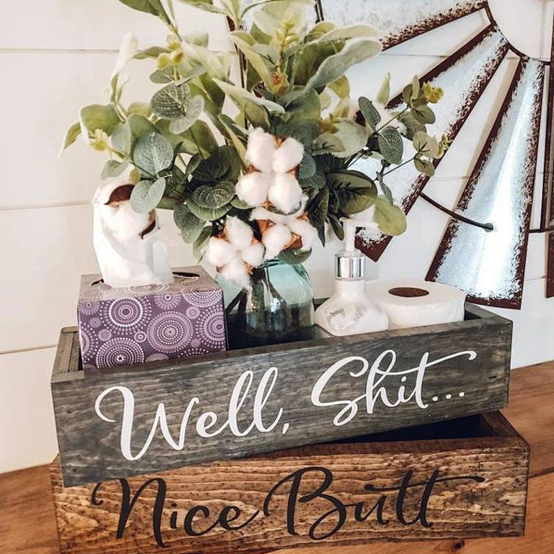 Nice Butt Bathroom Box Toilet Storage Box Toilet Paper Storage Back of Toilet Box