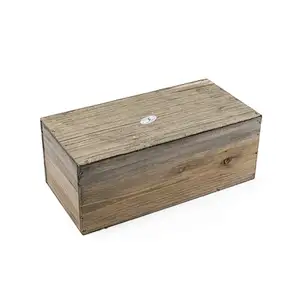 Rustic Farmhouse Wood Planter Box With Plastic Liner