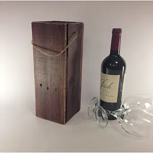Wooden Wine Tote | Reclaimed Wine Carrier,wooden crate box