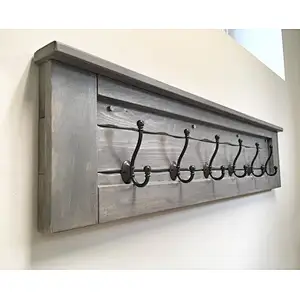 Huge Rustic Wooden Entryway Coat Rack Hooks, Wall Home Decor, Wood Furniture