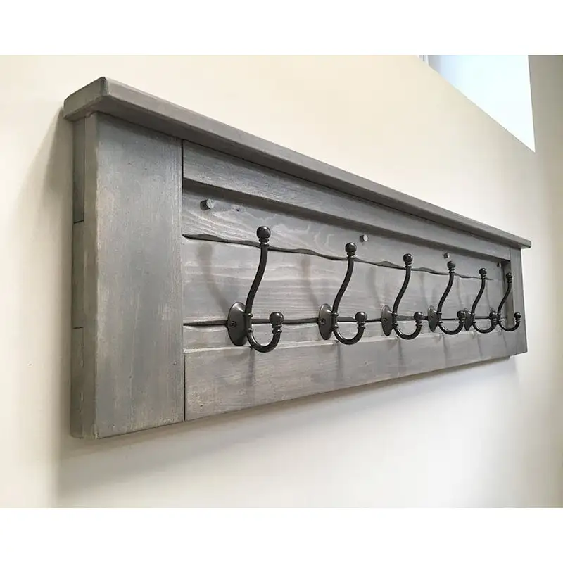Huge Rustic Wooden Entryway Coat Rack Hooks, Wall Home Decor, Wood Furniture