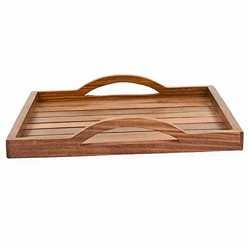 Hashcart Wood Serving Tray Wood Tray With Handle Wooden Tray With Handle Wooden Trays For Decoration Wooden Trays Serving