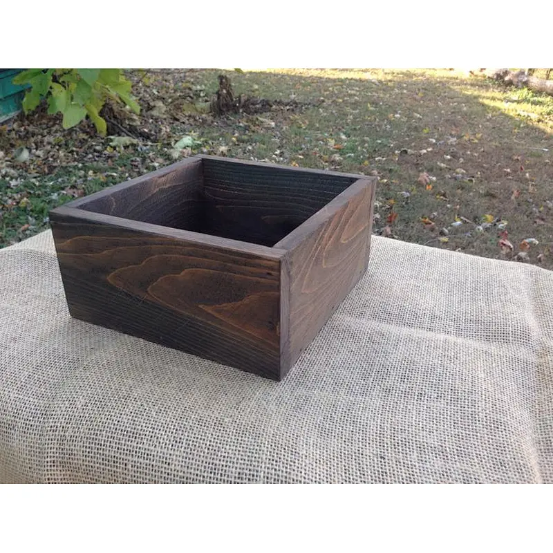 Rustic wooden box small wooden  jewelry box small wooden carved gift box