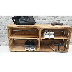 wooden shoe rack .shelving display with  Rural retro minimalist version