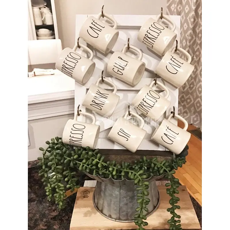 Kitchen Storage Rack-Wood Stand, Farmhouse Decor, Coffee Mug Holder Wooden shelf