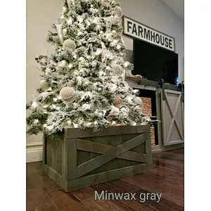 Wood Tree Skirt  Variation Farmhouse  Christmas Tree Box  Wood Tree Box