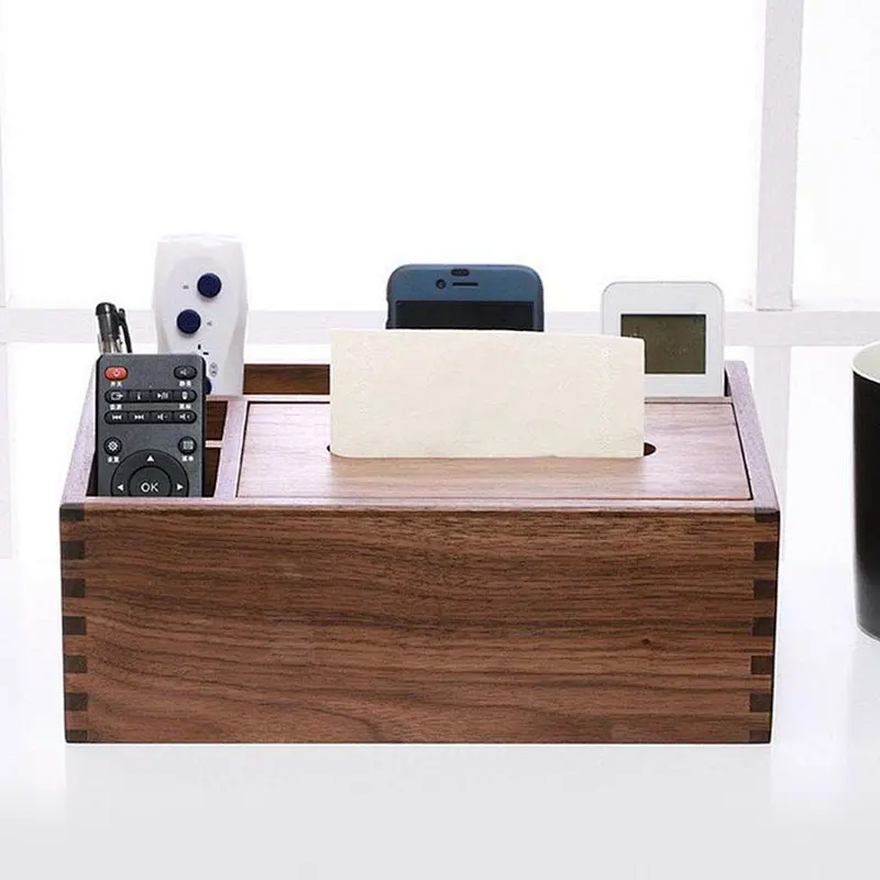 Handmade wooden box jewelry organizer wood storage box wooden tissue box