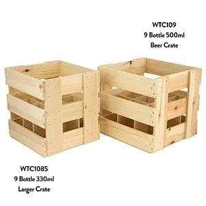 9 Bottle Beer (500ml) Crate Box Apple