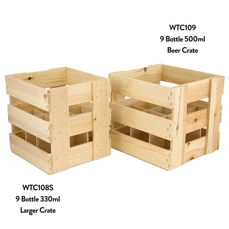 9 Bottle Beer (500ml) Crate Box Apple
