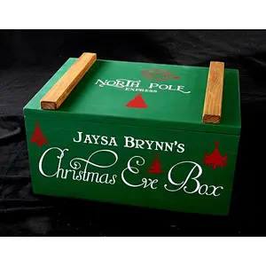 Christmas Eve Storage Box With Lid Wood Gift Box Rustic Wood  Crate With Lid