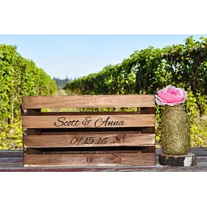 JUNJI Rustic Wood Crate
