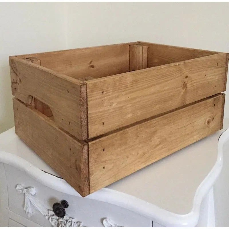 Hot Cheap Vintage Wooden Crate Bar Wooden Box Crate Gift Bar Sign Storage Wedding Party