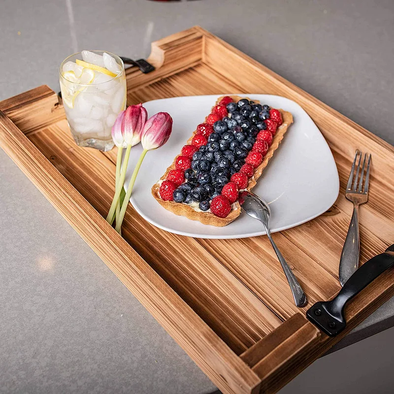 Small Wood Tray Farmhouse Decor Table Decor wooden tray  wooden  Tray  Breakfast In Bed