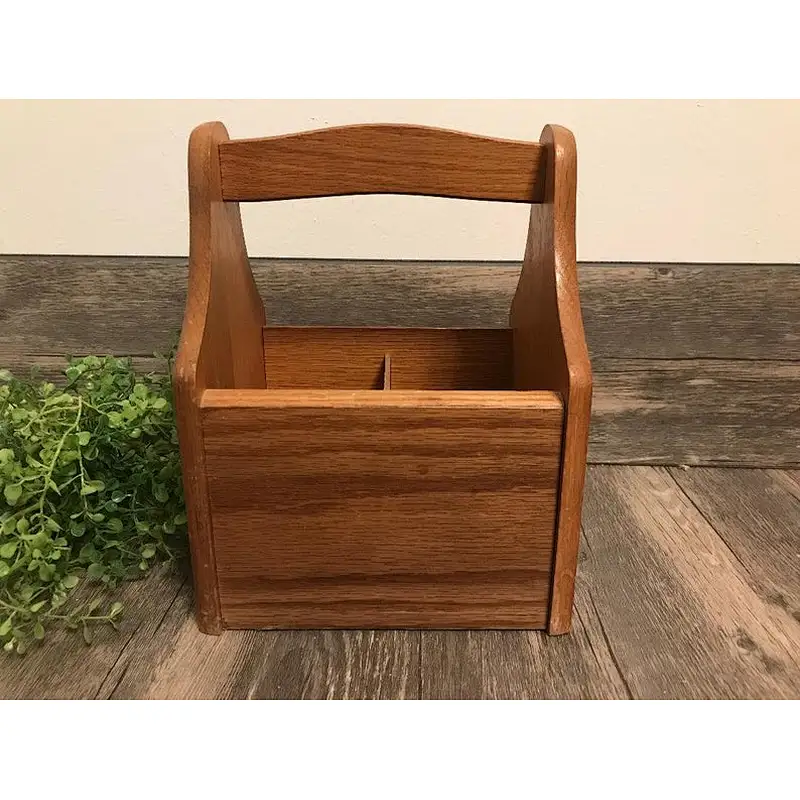 Cheap hot sale kitchen storage box wood Kitchen Utensil Holder