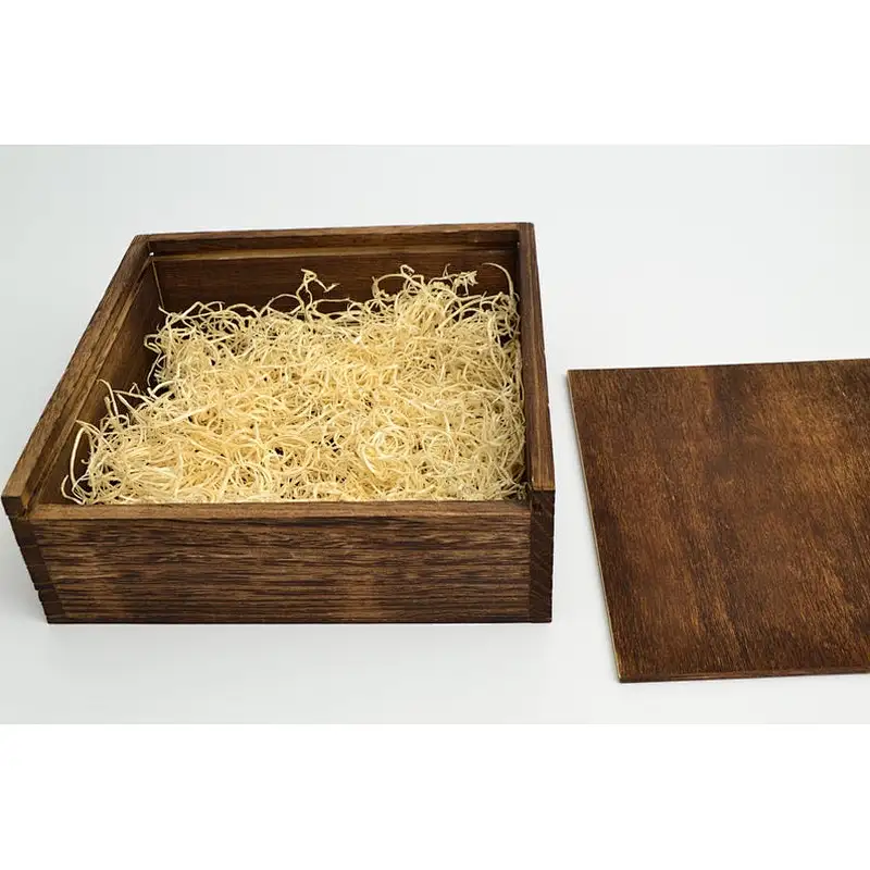 Rustic classic wooden gift box small Private custom delicate with sliding lid box big wood crate box