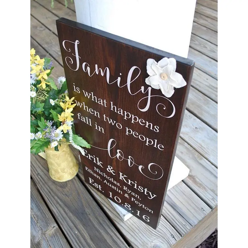 Rustic Wedding Sign Painted On Wood