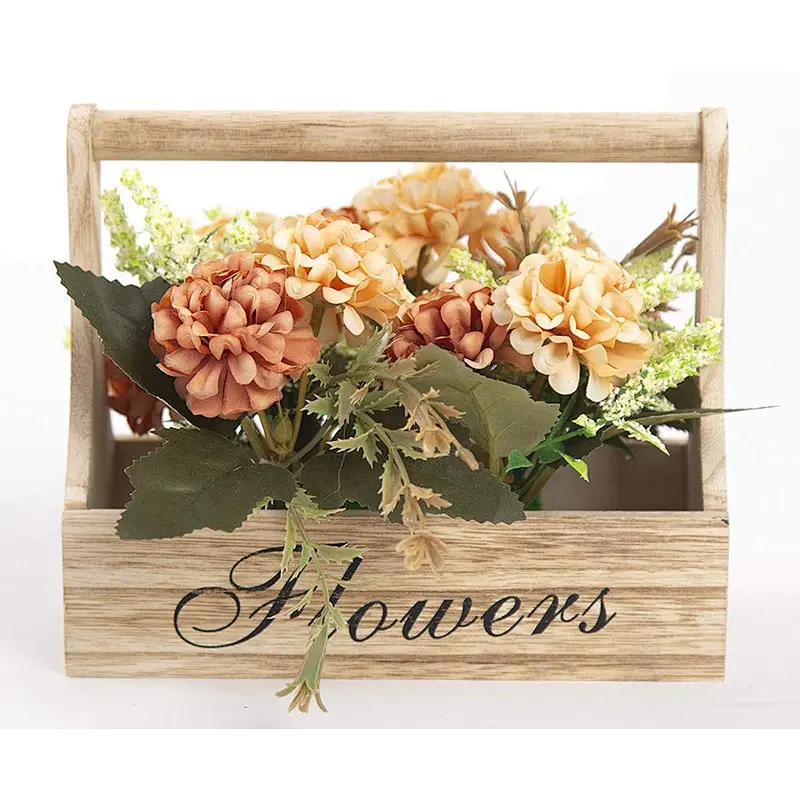 Indoor Flowers Indoor Indoor Home Office Decoration - wooden flower box-The wedding