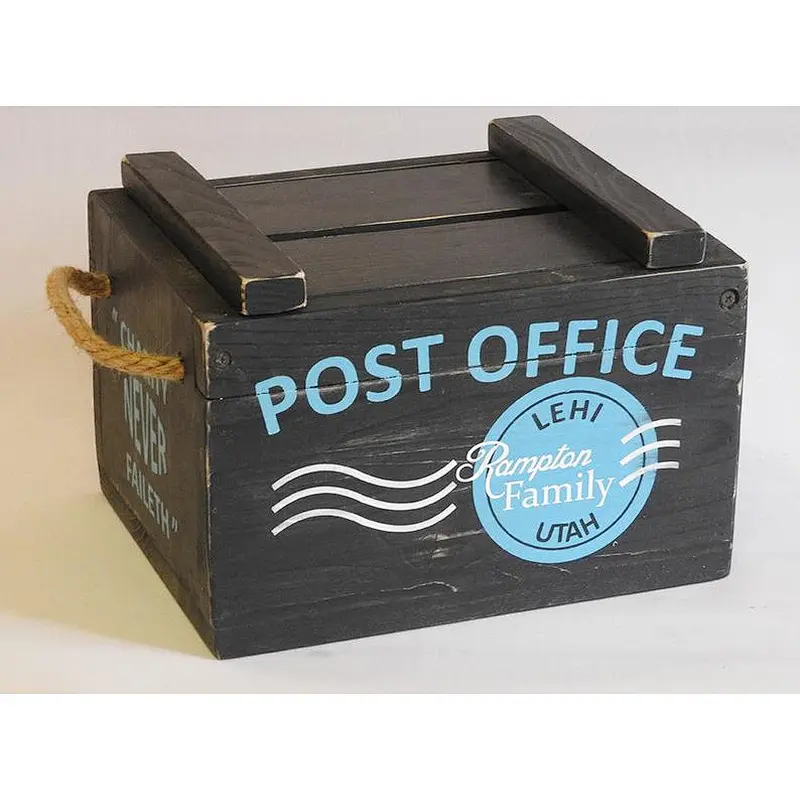 2020 Amazon Hot Sales Wedding Rustic Storage Box Wooden box with lid