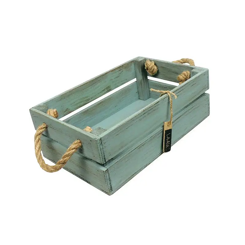 Vintage wooden crate Rustic Retro Box for fruits Book container Gift box