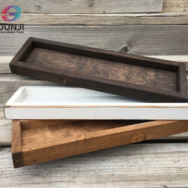 Rustic Wood Tray Wooden Decorative Coffee Table Bathroom Tray