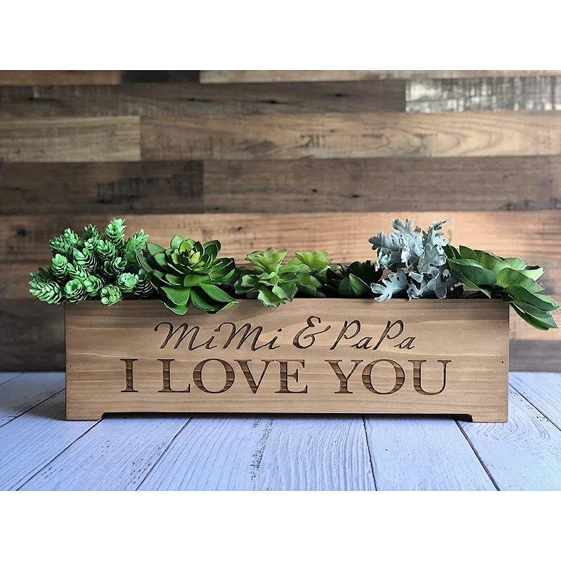 wood box woodland succulent planter flower wedding centerpiece box rustic pot vases for wedding wooden boxes rustic wedding gard