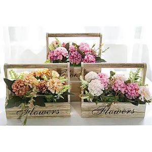 Indoor Flowers Indoor Indoor Home Office Decoration - wooden flower box-The wedding
