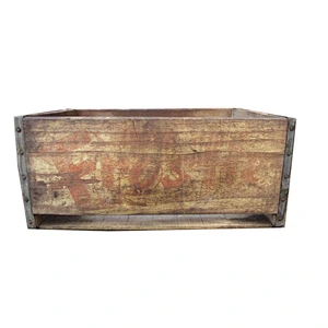 Antique wood and tin wooden box