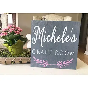 First name craft room sign personalized gifts gift ideas wood sign for mom personalized sign