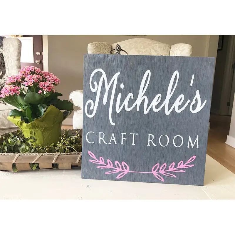 First name craft room sign personalized gifts gift ideas wood sign for mom personalized sign