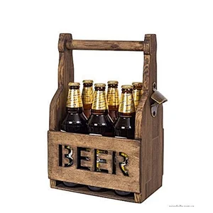 Rustic Wine Bottle carrier with handle for Party gift