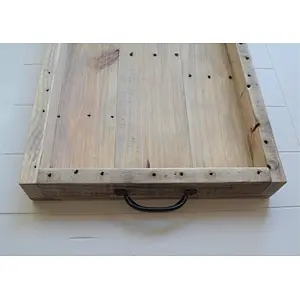 Rustic Wooden Tray with Handles