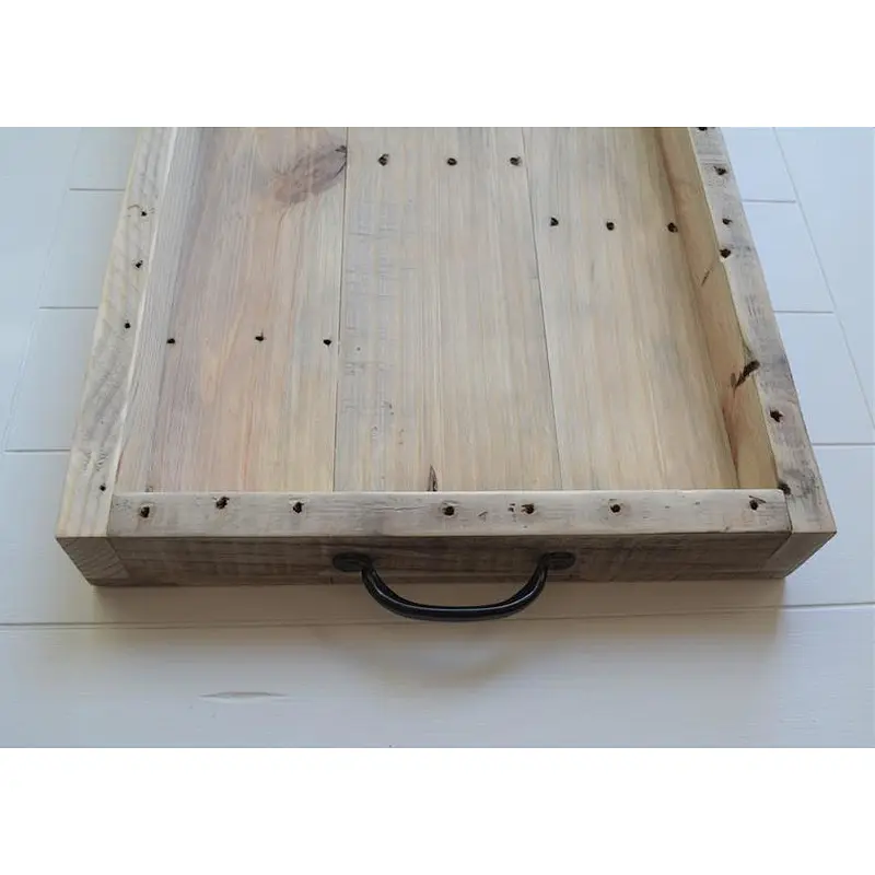 Rustic Wooden Tray with Handles